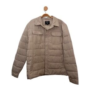 NEW! MENS NAVY YARD BEIGE QUILTED LIGHTWEIGHT JACKET. COLOR KHAKI SIZE LARGE